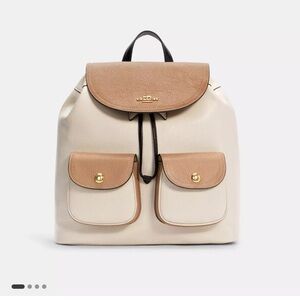 Coach Pennie Leather Backpack in Colorblock